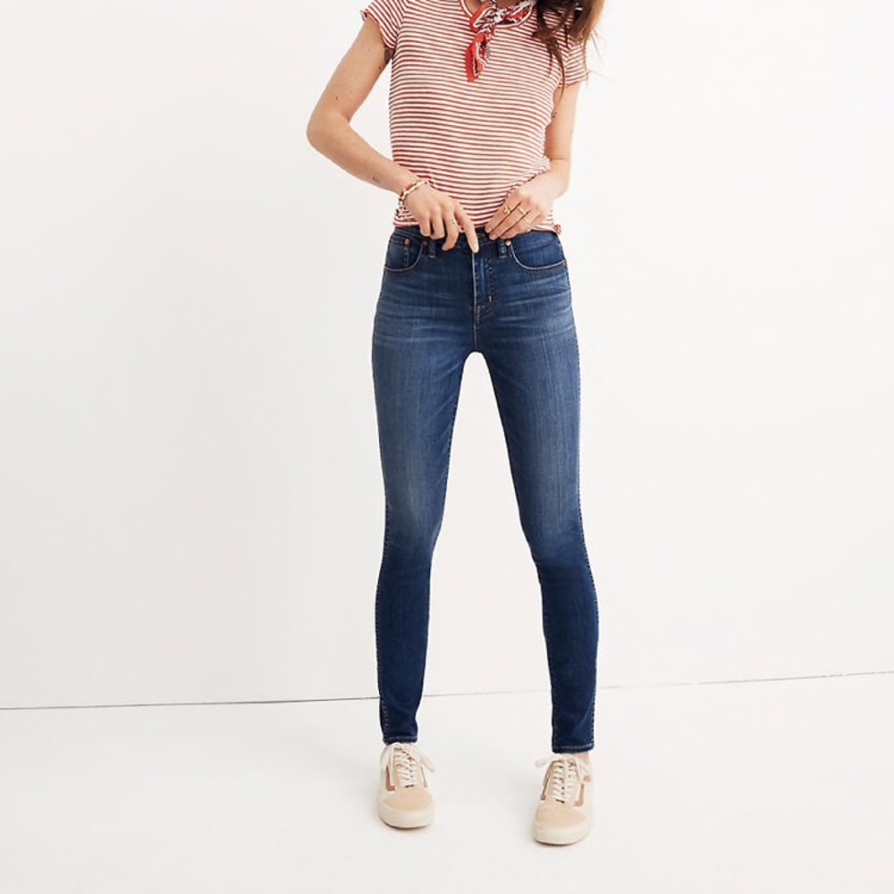 Madewell High Rise Skinny Jeans in Danny Wash Tall